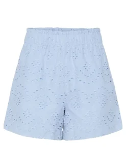 PCVILDE MW SHORTS WVN NOOS cashmere blue