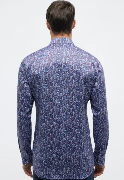 Performance Shirt Stretch Langarm blau