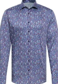 Performance Shirt Stretch Langarm blau