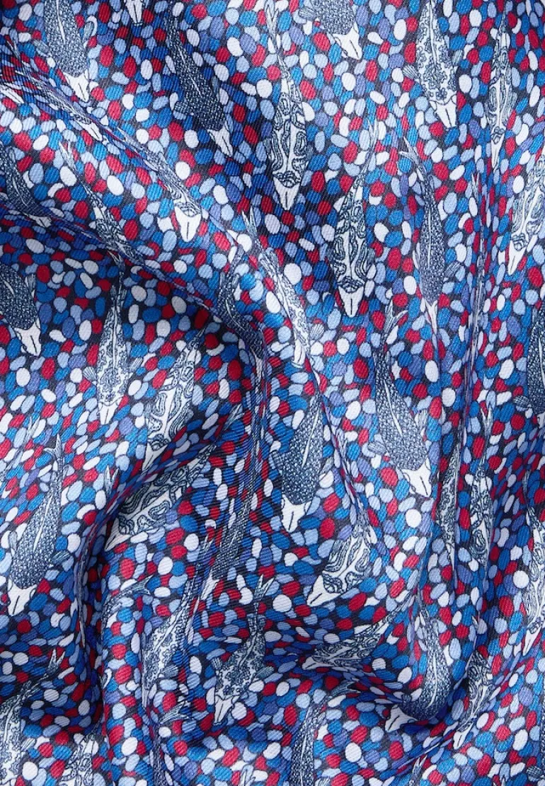 Performance Shirt Stretch Langarm blau