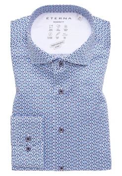 Performance Shirt Stretch Langarm blau