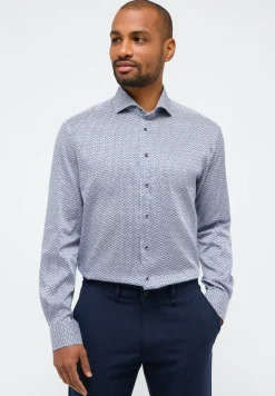 Performance Shirt Stretch Langarm blau