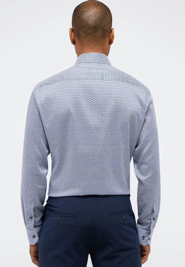 Performance Shirt Stretch Langarm blau