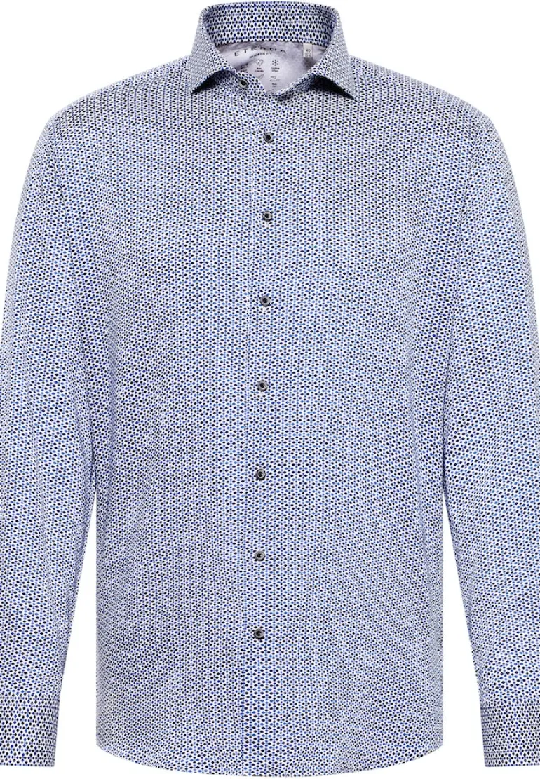 Performance Shirt Stretch Langarm blau