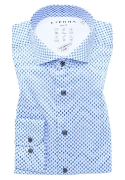 Performance Shirt Stretch Langarm blau