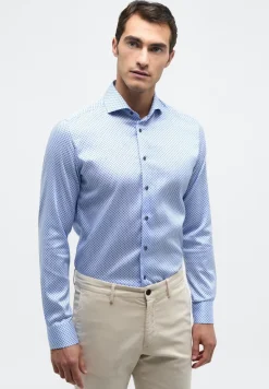 Performance Shirt Stretch Langarm blau