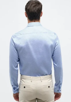 Performance Shirt Stretch Langarm blau