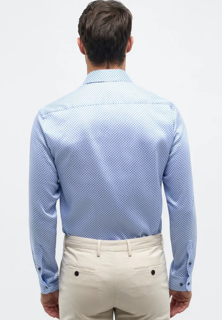 Performance Shirt Stretch Langarm blau