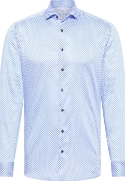 Performance Shirt Stretch Langarm blau