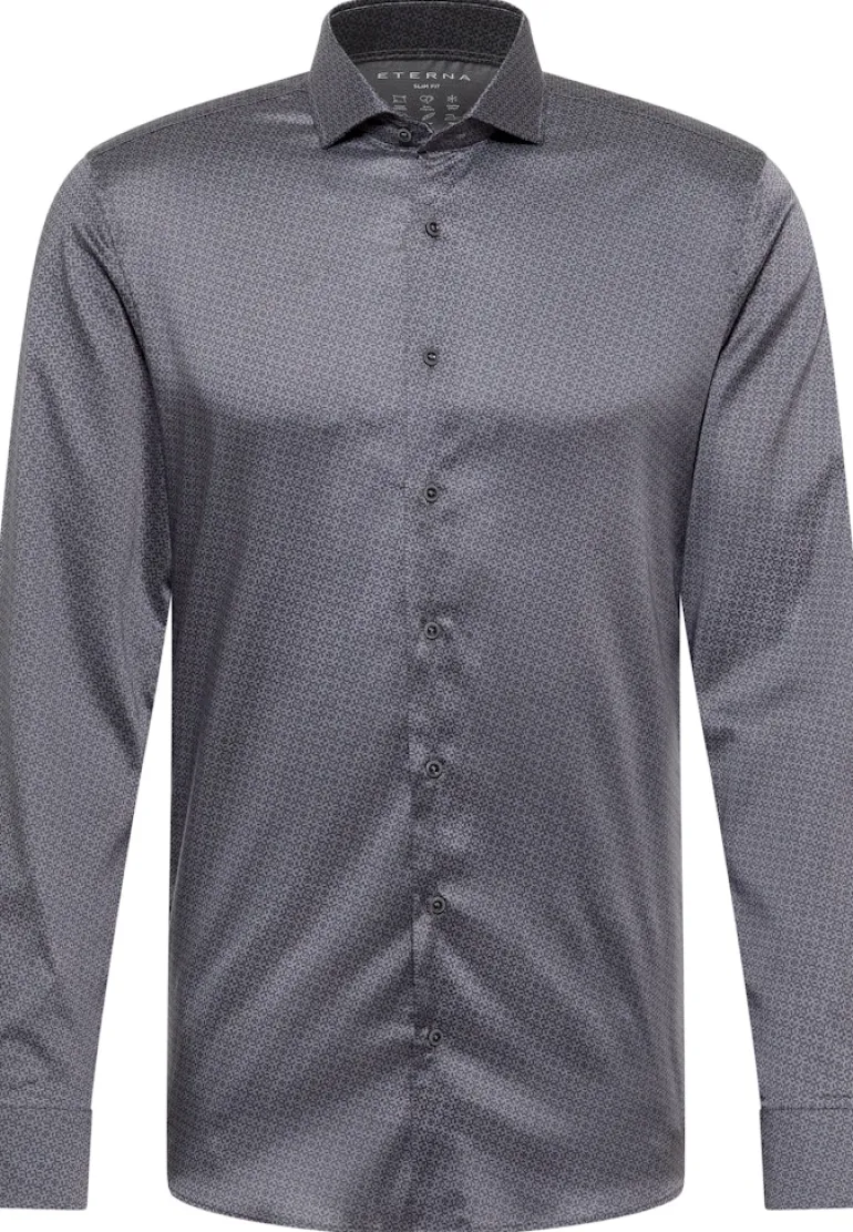 Performance Shirt Twill Langarm grau