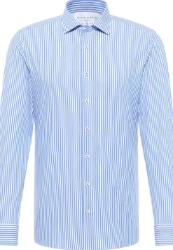 Performance Shirt Twill Langarm mittelblau