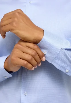 Performance Shirt Twill-Stretch Langarm hellblau