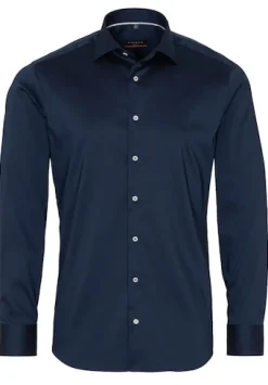 Performance Shirt Twill-Stretch Langarm navy