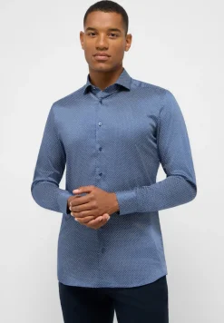 Performance Shirt Twill-Stretch Langarm blau
