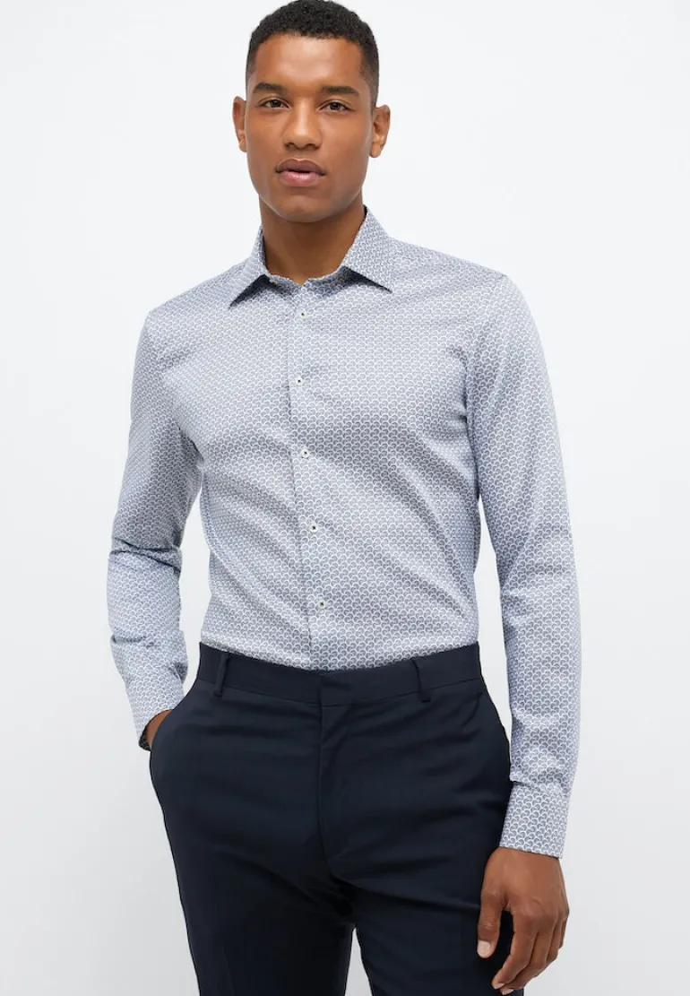 Performance Shirt Twill-Stretch Langarm grün