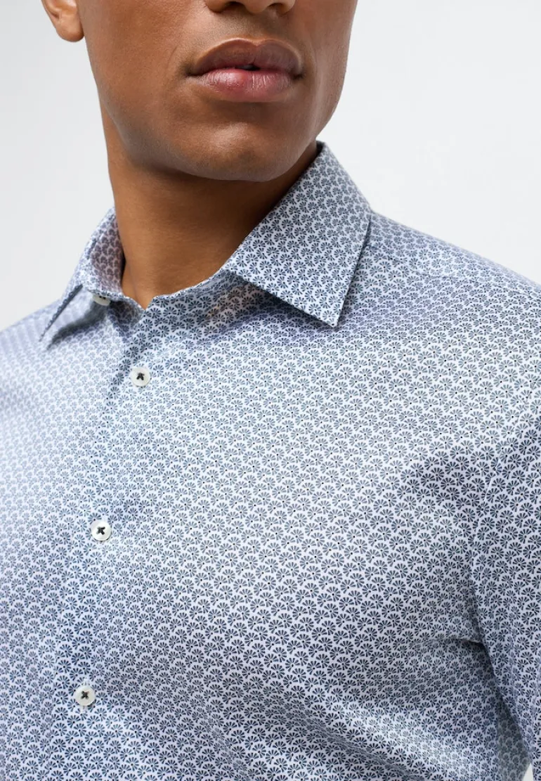 Performance Shirt Twill-Stretch Langarm grün