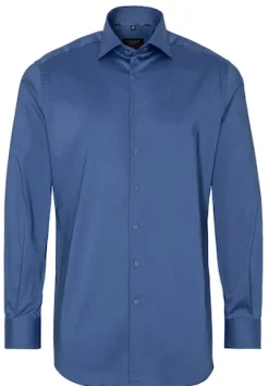 Performance Shirt Twill-Stretch Langarm blau1