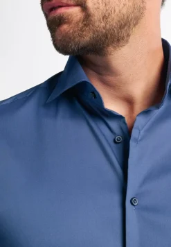 Performance Shirt Twill-Stretch Langarm blau1