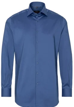 Performance Shirt Twill-Stretch Langarm blau1