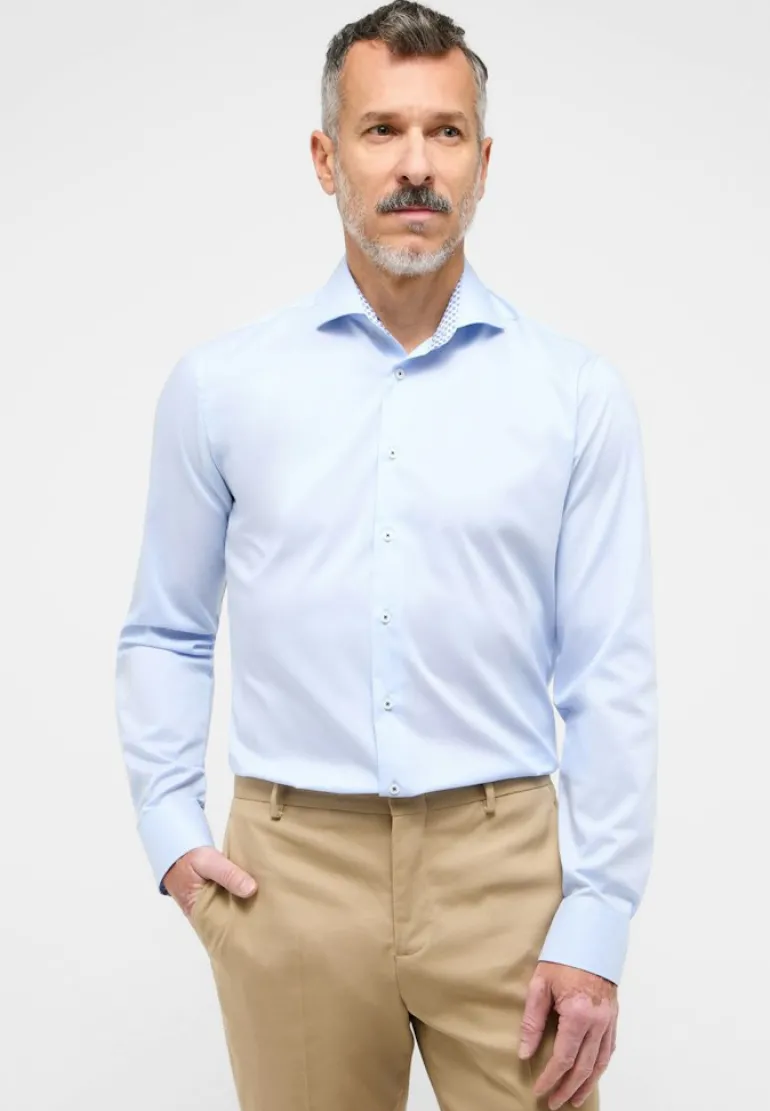 Performance Shirt Twill-Stretch Langarm hellblau
