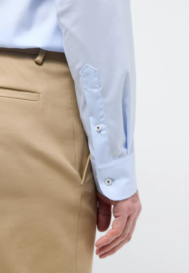 Performance Shirt Twill-Stretch Langarm hellblau