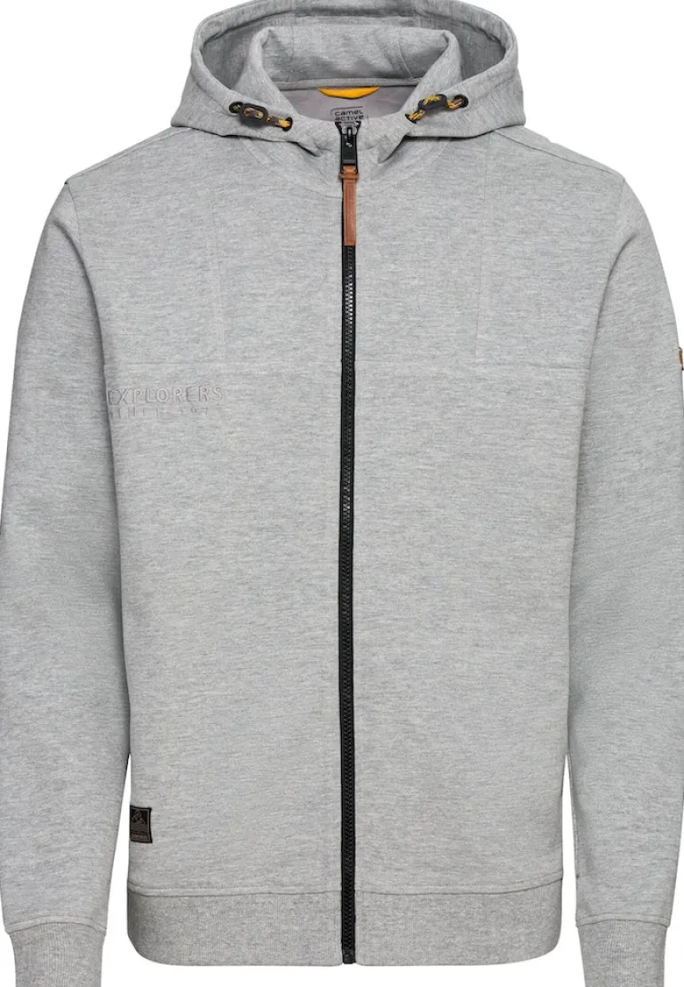 Performance Sweatjacke mit Kapuze stone gray