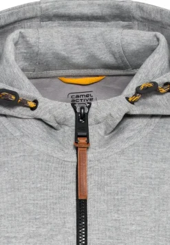 Performance Sweatjacke mit Kapuze stone gray
