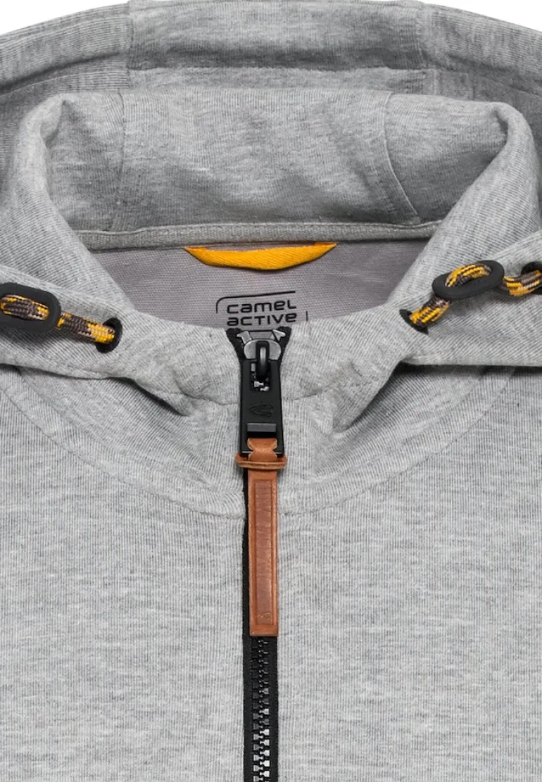 Performance Sweatjacke mit Kapuze stone gray