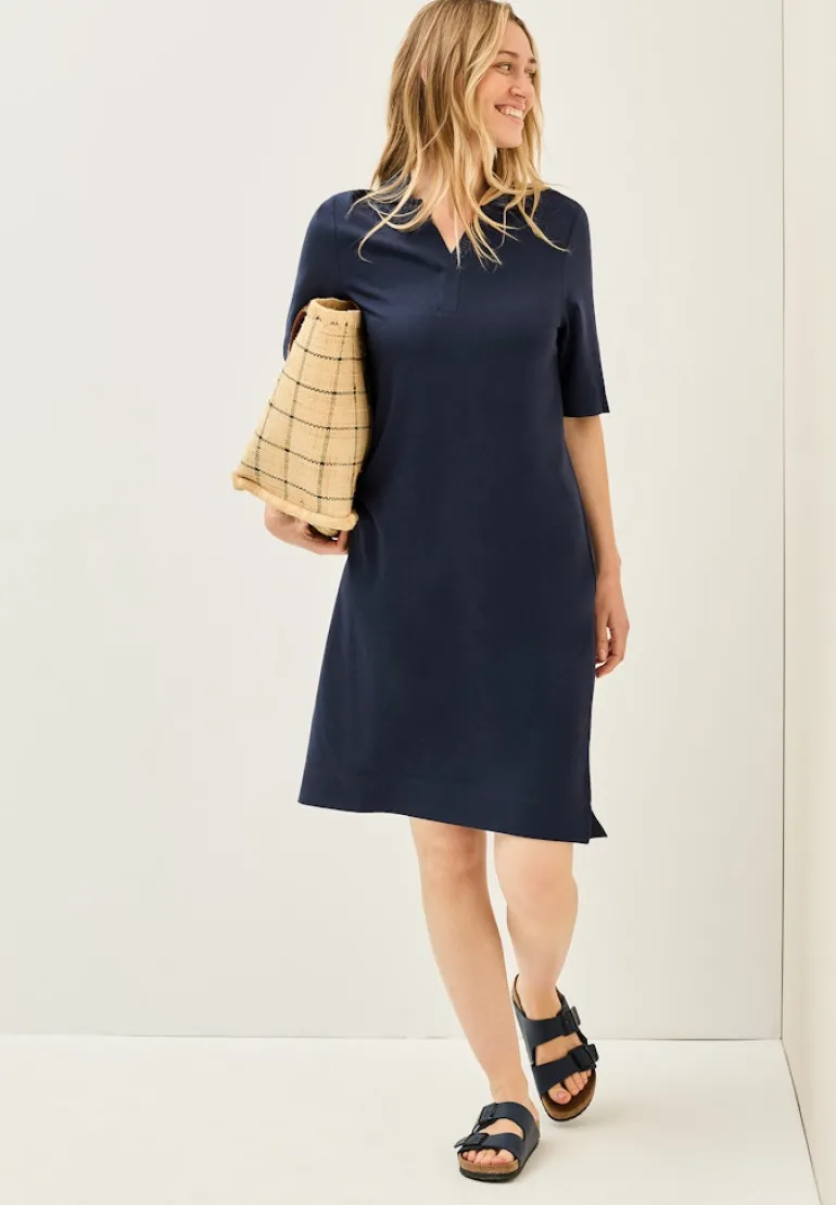 Piqué Polo-Kleid urban navy blue