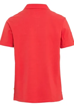 Piqué Poloshirt aus reiner Baumwolle berry red