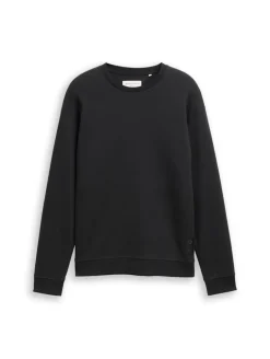 Piqué Sweatshirt night watch black