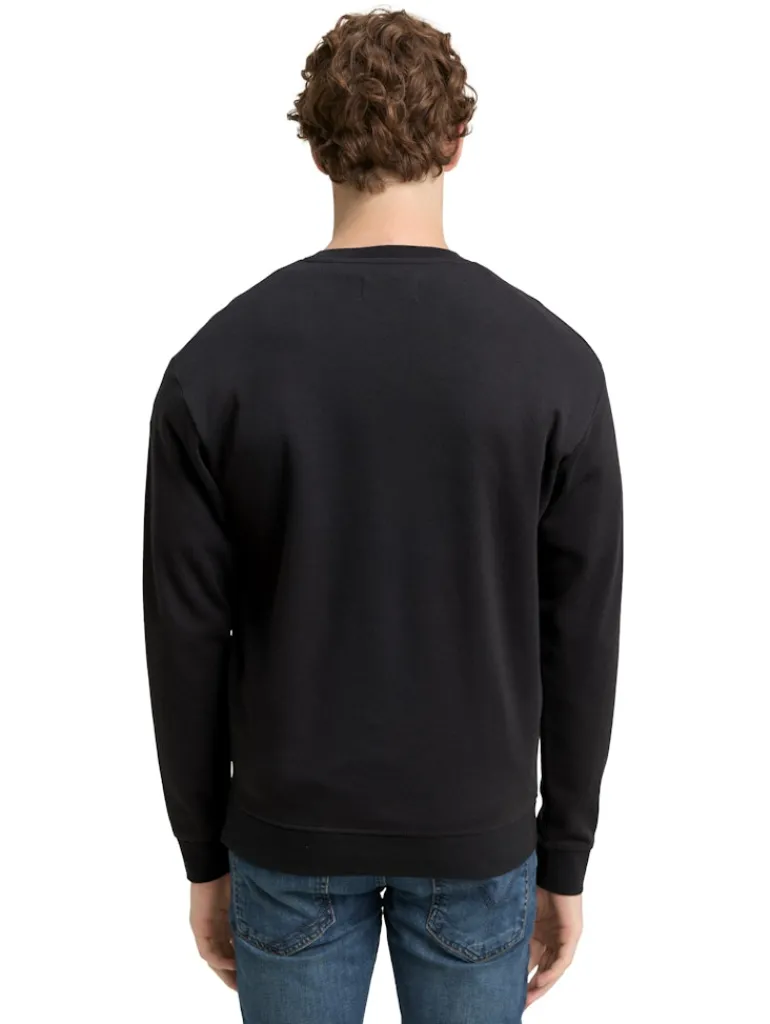 Piqué Sweatshirt night watch black