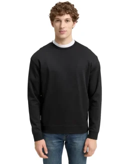 Piqué Sweatshirt night watch black
