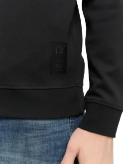 Piqué Sweatshirt night watch black