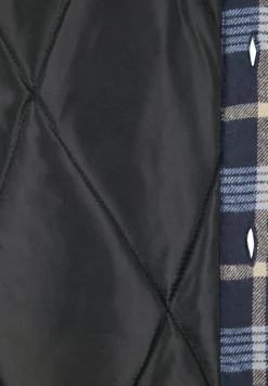Plaid Quilted Shirt Jacket lightblue darkblue