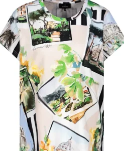Polaroidprint T Shirt marmor gemustert