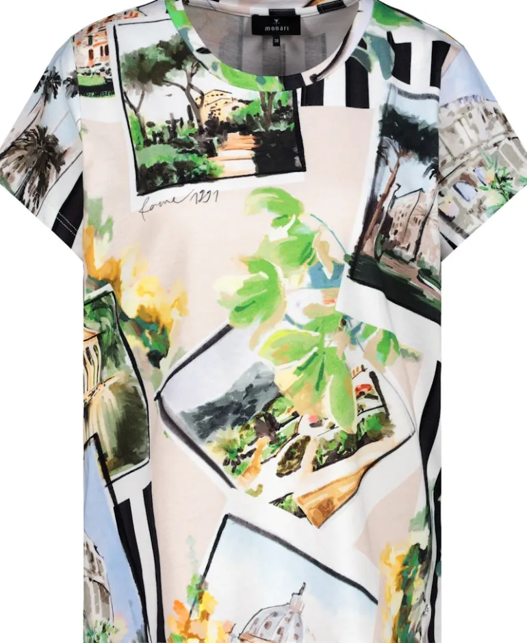 Polaroidprint T Shirt marmor gemustert