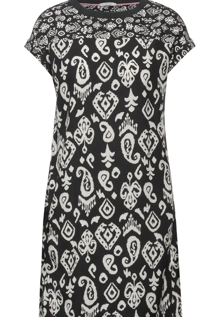 Print Mix Kleid black