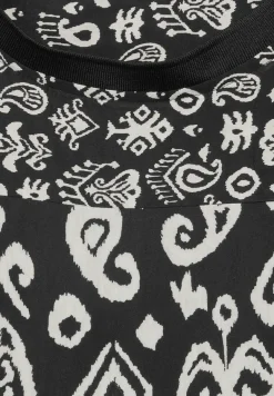 Print Mix Kleid black