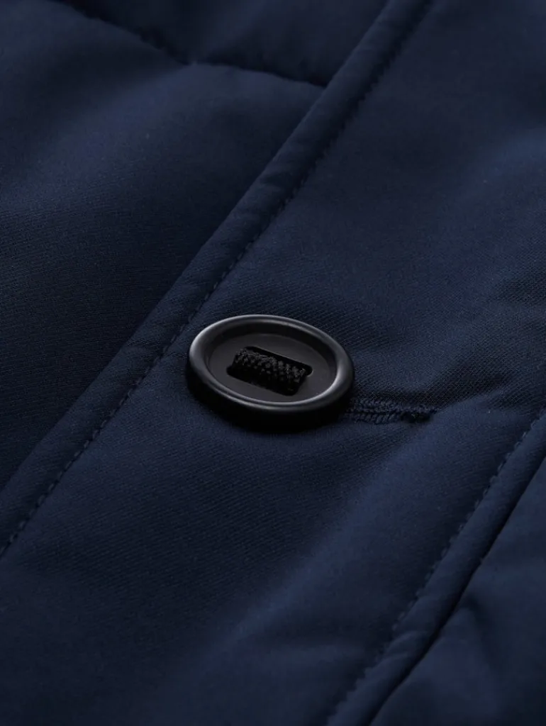 Puffer-Jacke mit abnehmbarer Kapuze sky captain blue