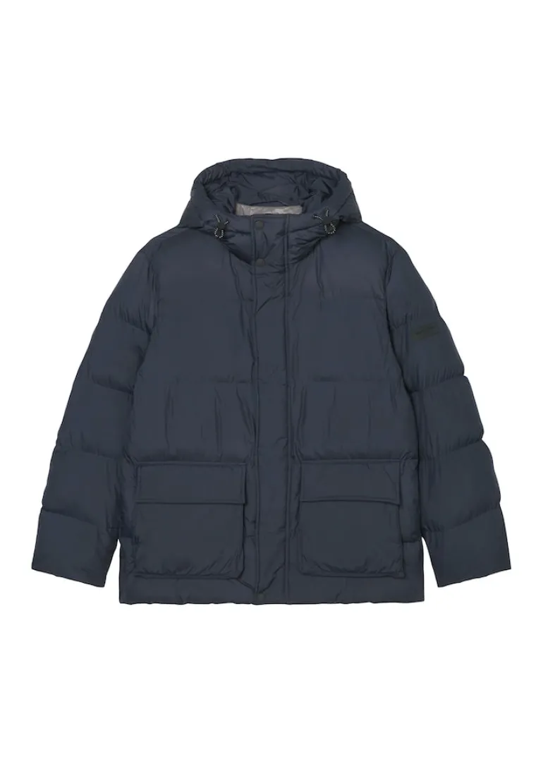 Puffer-Kapuzen-Jacke regular dark navy