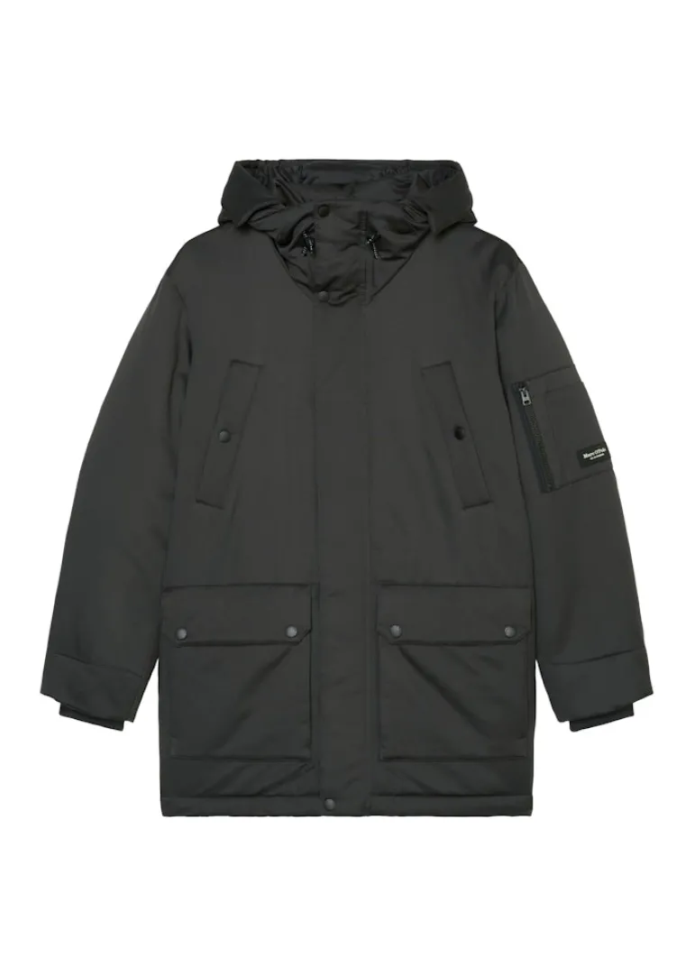 Puffer-Parka mit Kapuze broken graphite