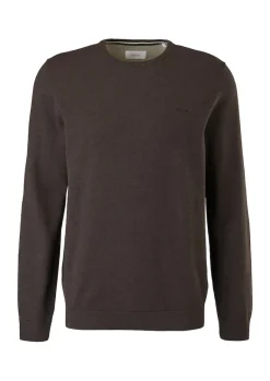 Pullover aus Feinstrick braun2