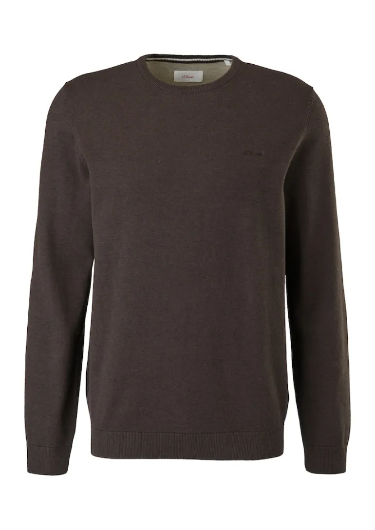 Pullover aus Feinstrick braun2