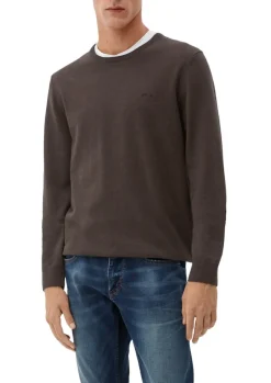 Pullover aus Feinstrick braun2