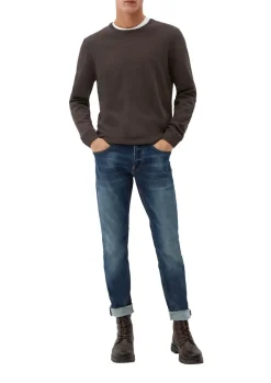 Pullover aus Feinstrick braun2