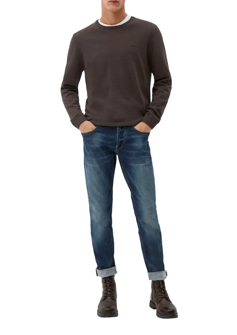 Pullover aus Feinstrick braun2
