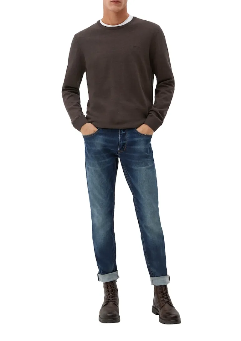 Pullover aus Feinstrick braun2