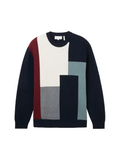 Pullover mit Colour Blocking knitted multi color block