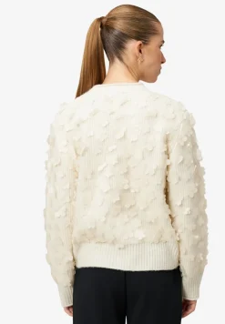 Pullover mit 3D Blüten eggnog